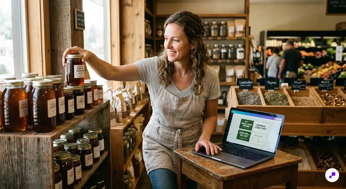Editorial lifestyle image for how-to-set-up-referral-program-health-food-organic-stores